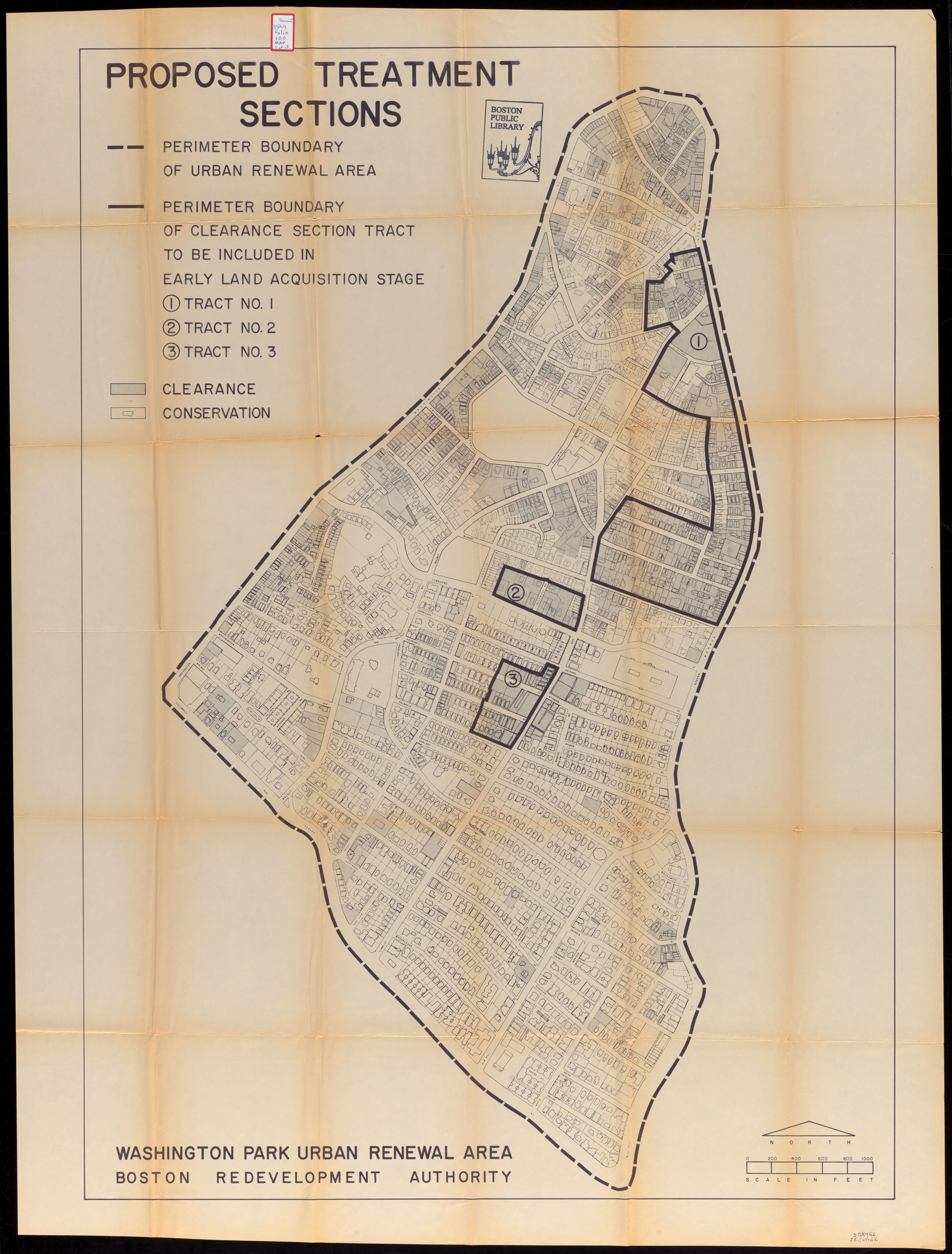This map of Washington Park was part of a loan application submitted to the US Urban Renewal Administration in the 1960s.