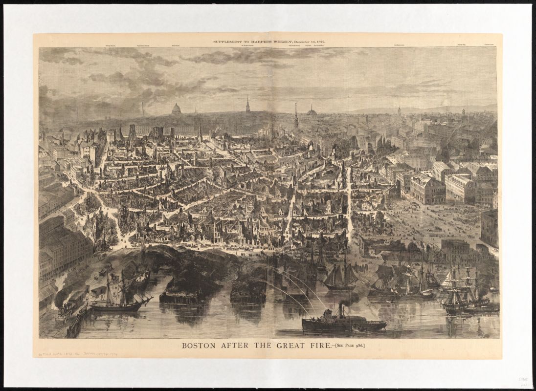 Image of Boston after the great fire