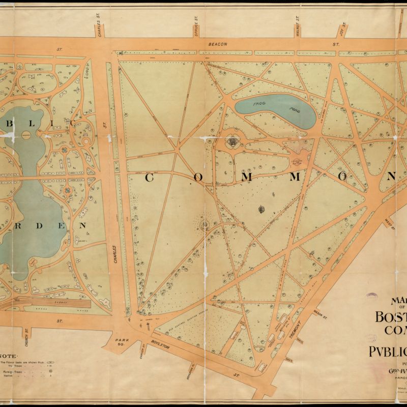 Image of Map of Boston Common and Public Garden