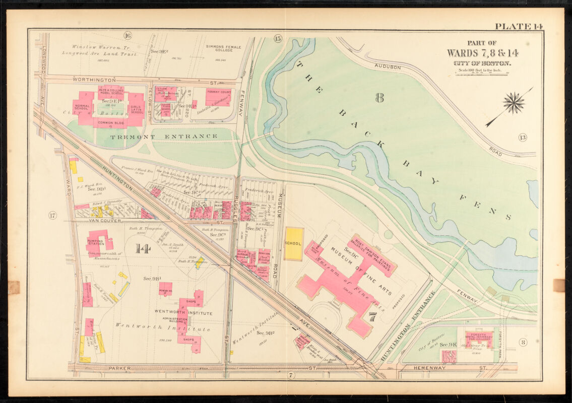 Image of Detail of Atlas of the city of Boston, Roxbury, plate 14
