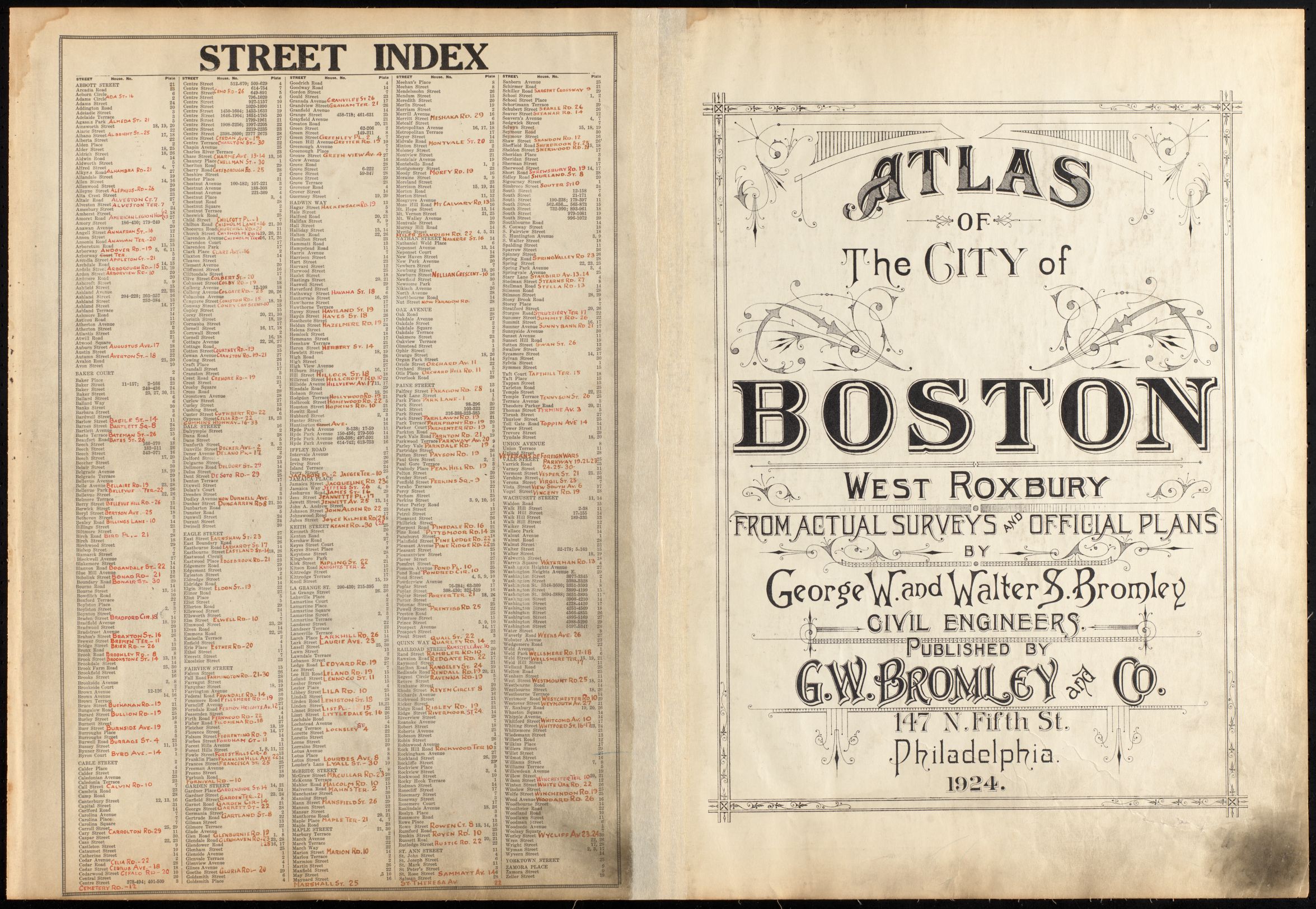 Atlas of the city of Boston : West Roxbury