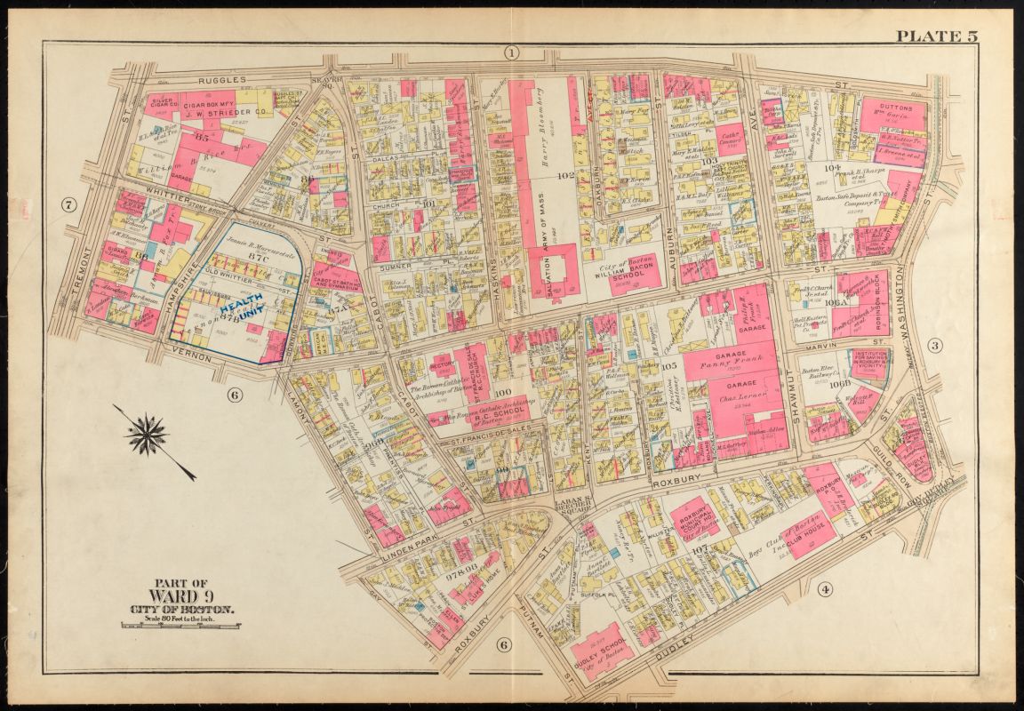 Image of Detail of Atlas of the city of Boston, Roxbury, plate 5