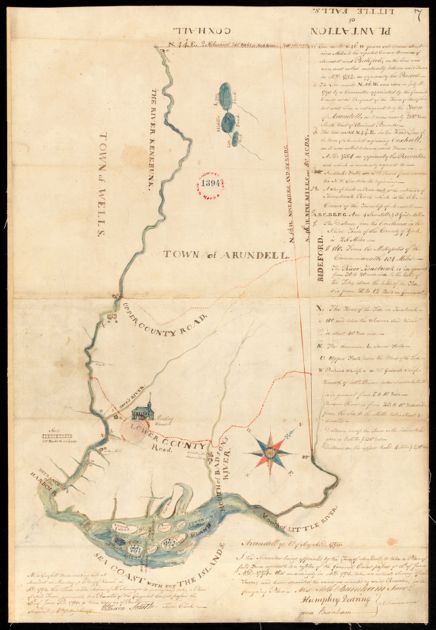 Plan Of Kennebunk And Kennebunkport (Arundell) Made By Seth Burnham ...