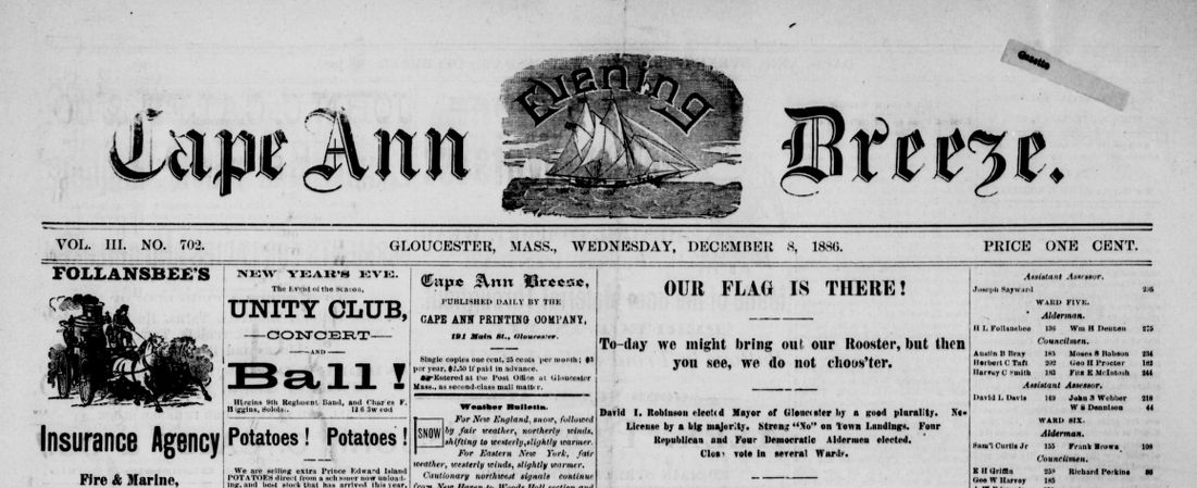 Cape Ann Evening Breeze. December 08, 1886