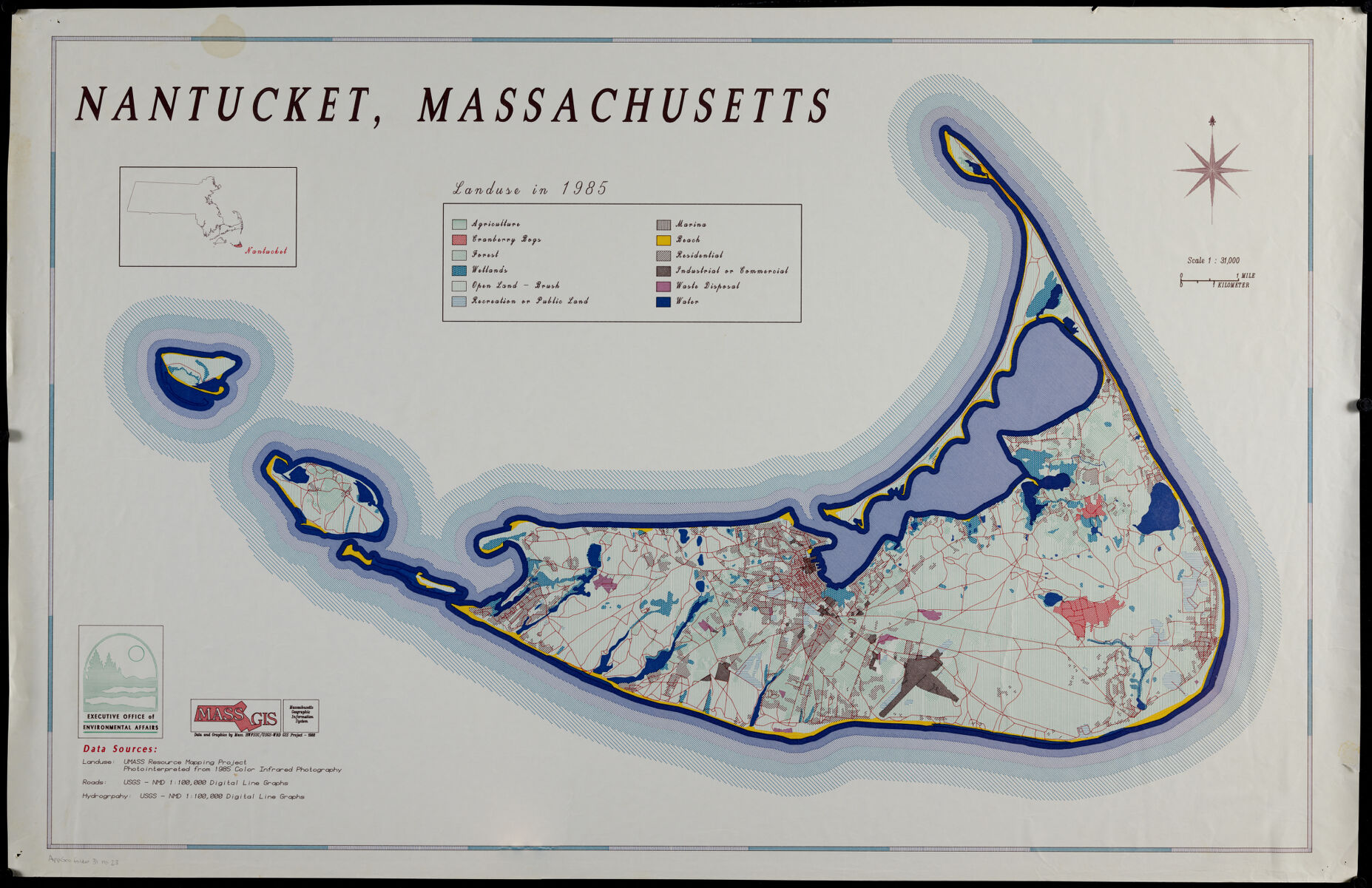 MassGIS, &quot;Nantucket, Massachusetts : landuse in 1985&quot; [ca.1988]