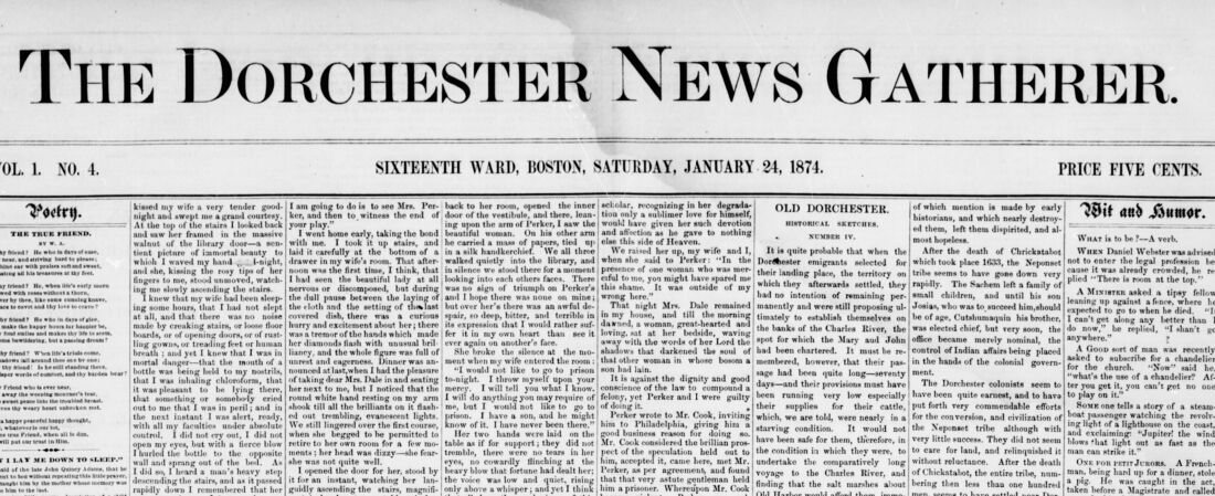 The Dorchester News Gatherer, January 24, 1874