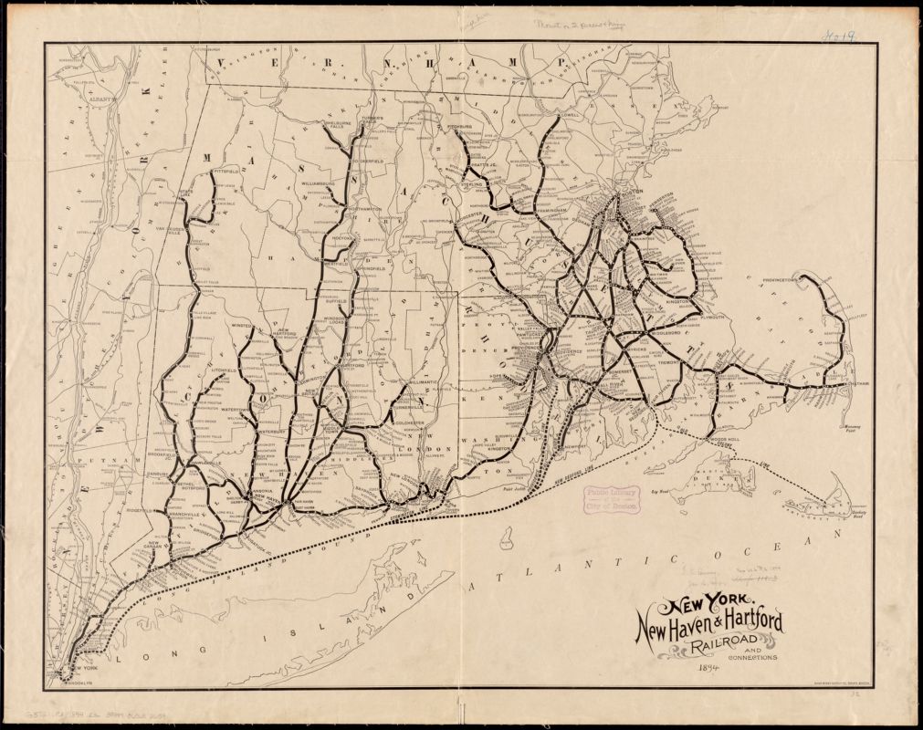 Image of The New York, New Haven & Hartford Railroad and Connections