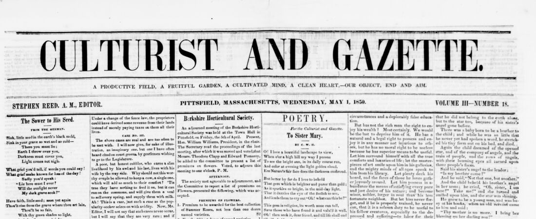 Culturist and Gazette. May 01, 1850