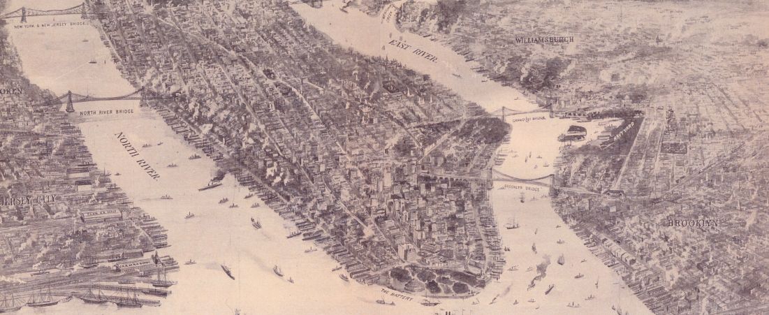Bird's-eye view of New York City in 1897
