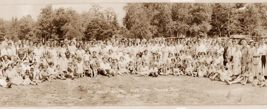 3rd annual outing Ayer Mill Spinning Dept. Aug. 17, 1935