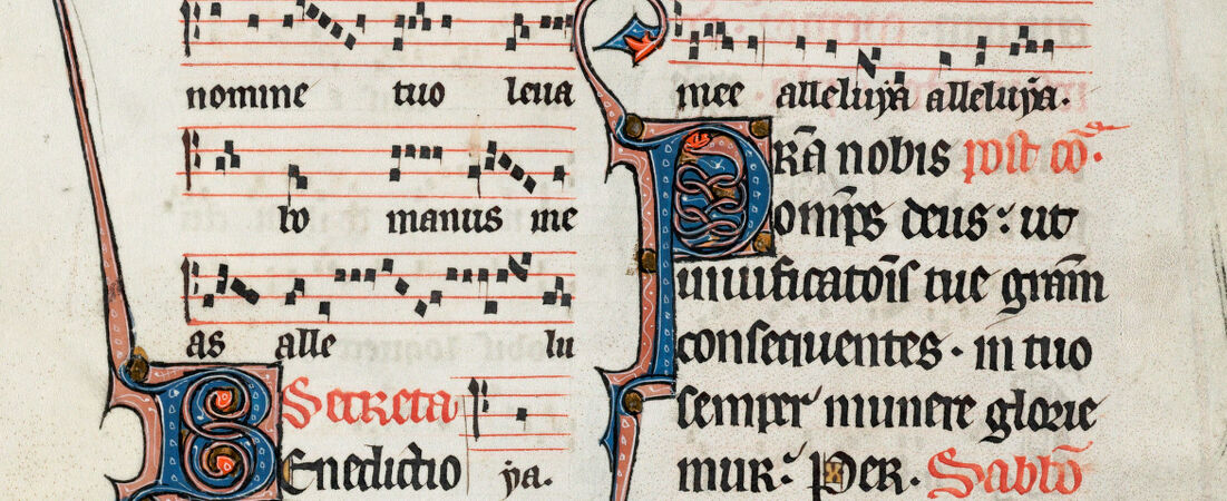 Two leaves from the Beauvais Missal
