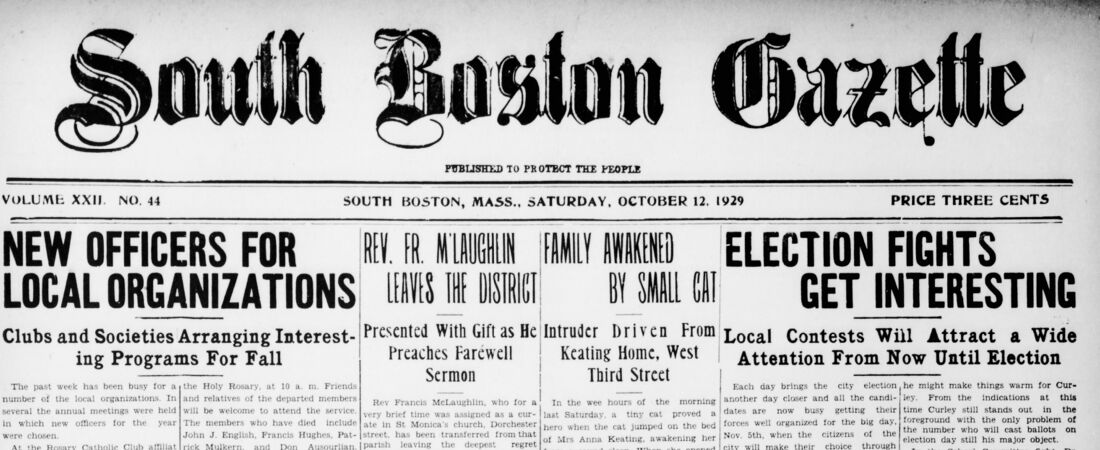 South Boston Gazette, October 12, 1929