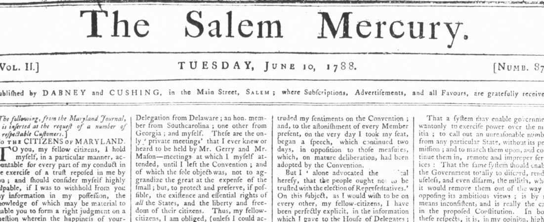 The Salem Mercury. June 10, 1788