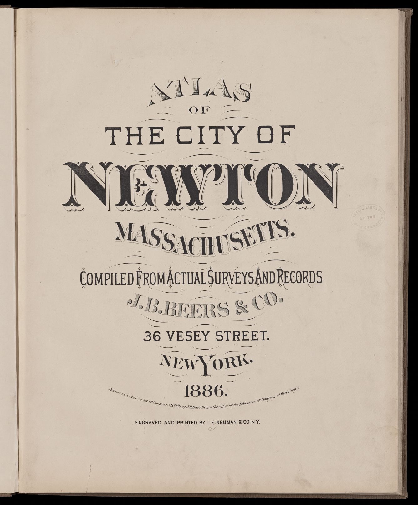 Atlas of the city of Newton, Massachusetts