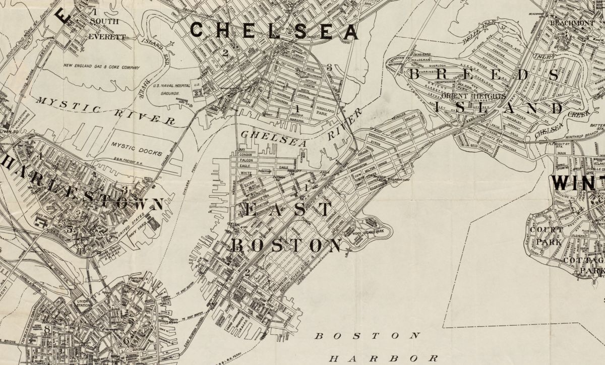 East Boston in 1906, prior to the airport