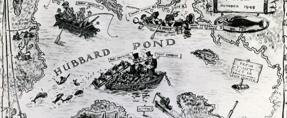 A Fisherman's Map of Hubbard Pond, New Hampshire