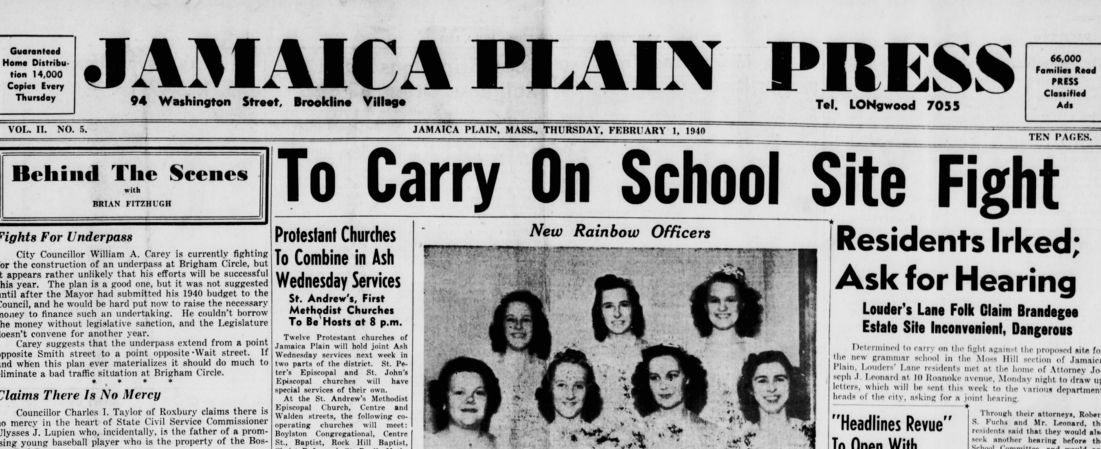Jamaica Plain Press, February 01, 1940