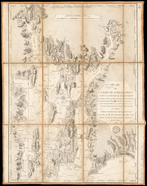 Plan de la baie de Narraganset dans la Nouvelle Angleterre - American ...