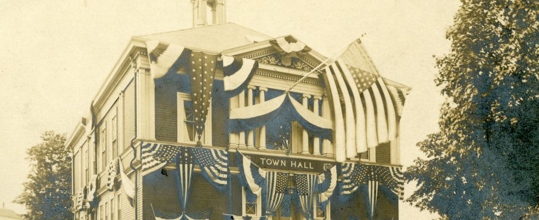 Photo 001 Town Hall. West Boylston Centennial Parade July 16, 1908
