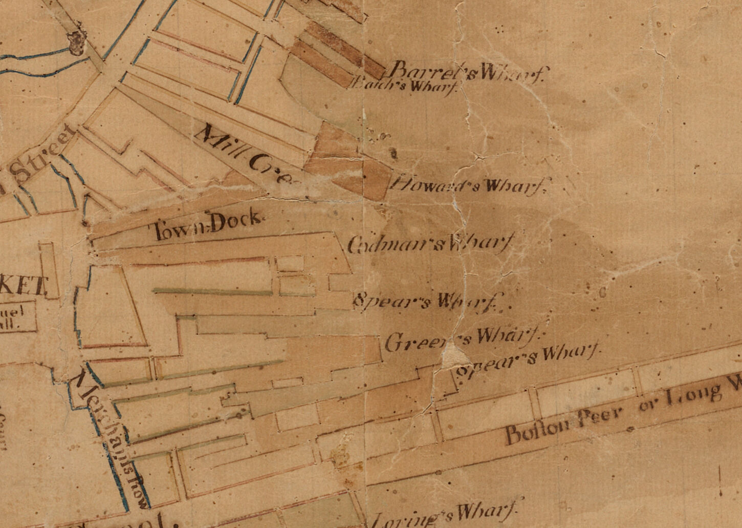 Detail showing location of Oliver's Dock