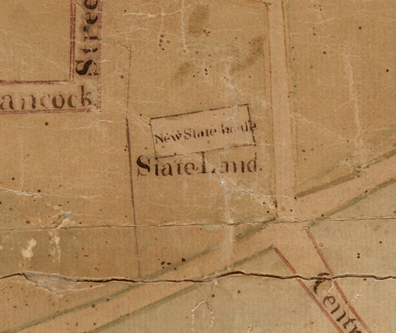 Detail showing location of future State House