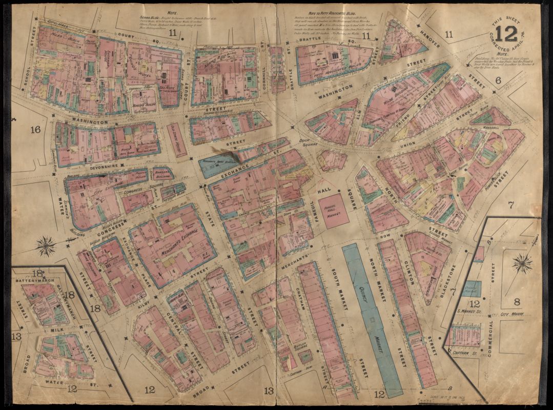 Image of Detail of Insurance Maps of Boston, Volume One, Plate 12