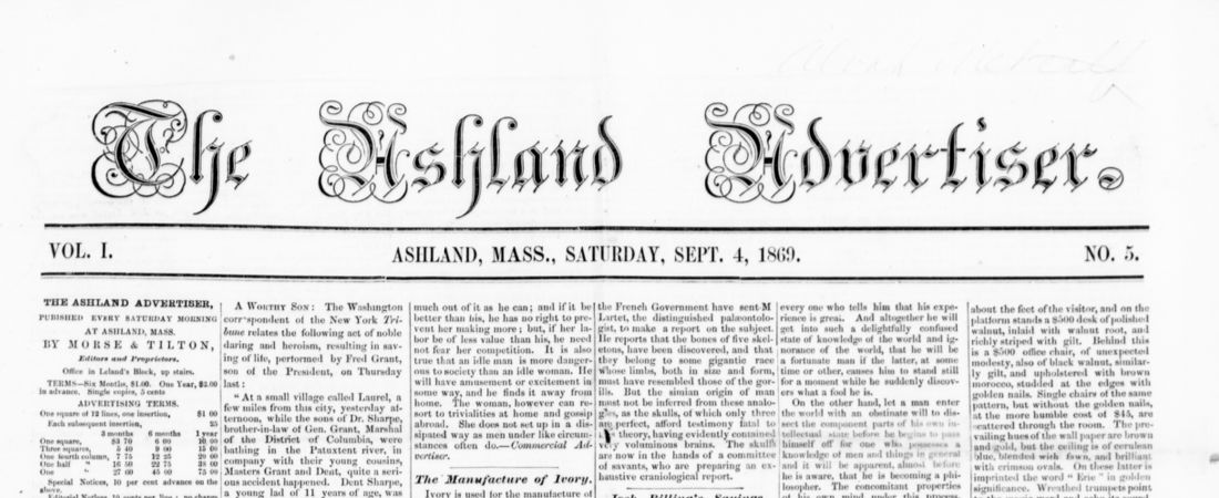 The Ashland Advertiser. September 04, 1869