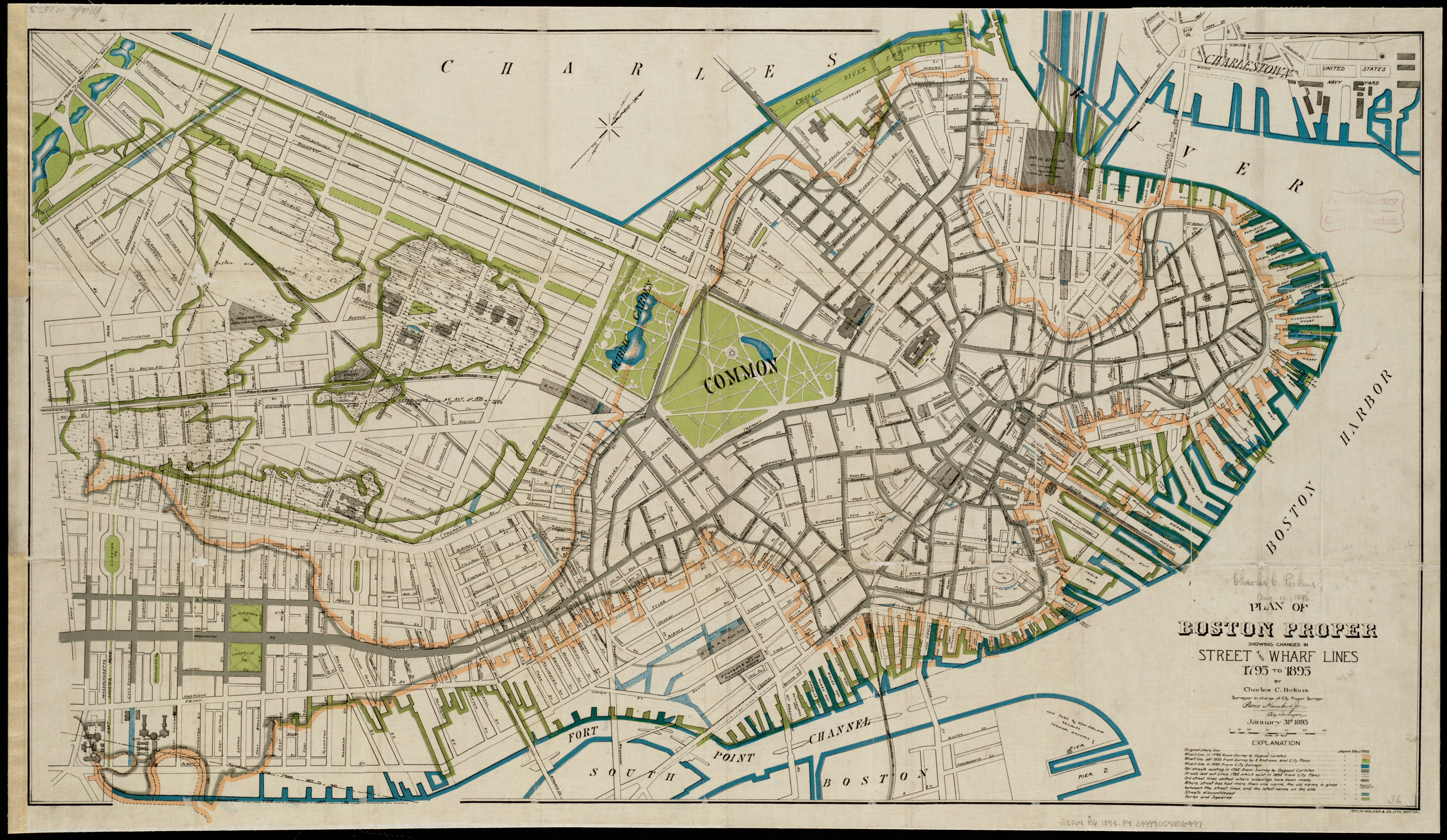 This map celebrates a century of shoreline change in Boston, and will will be on display as a part of Becoming Boston exhibition.