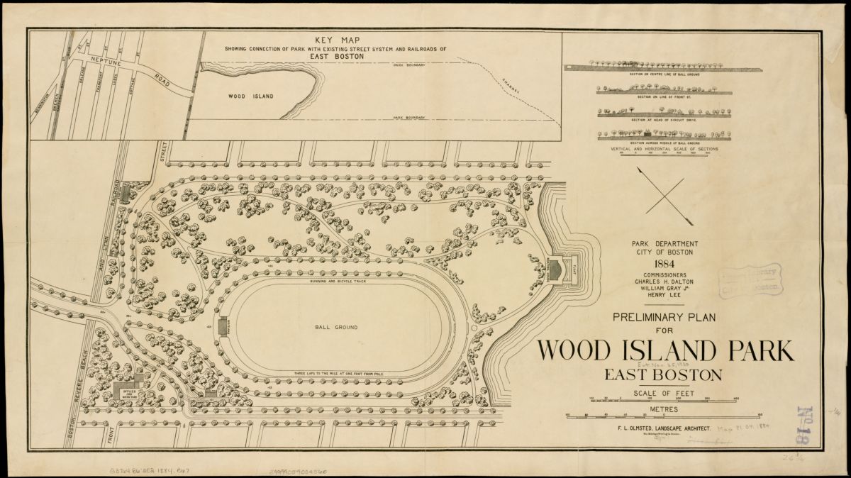 1884 Preliminary Plan for Wood Island Park