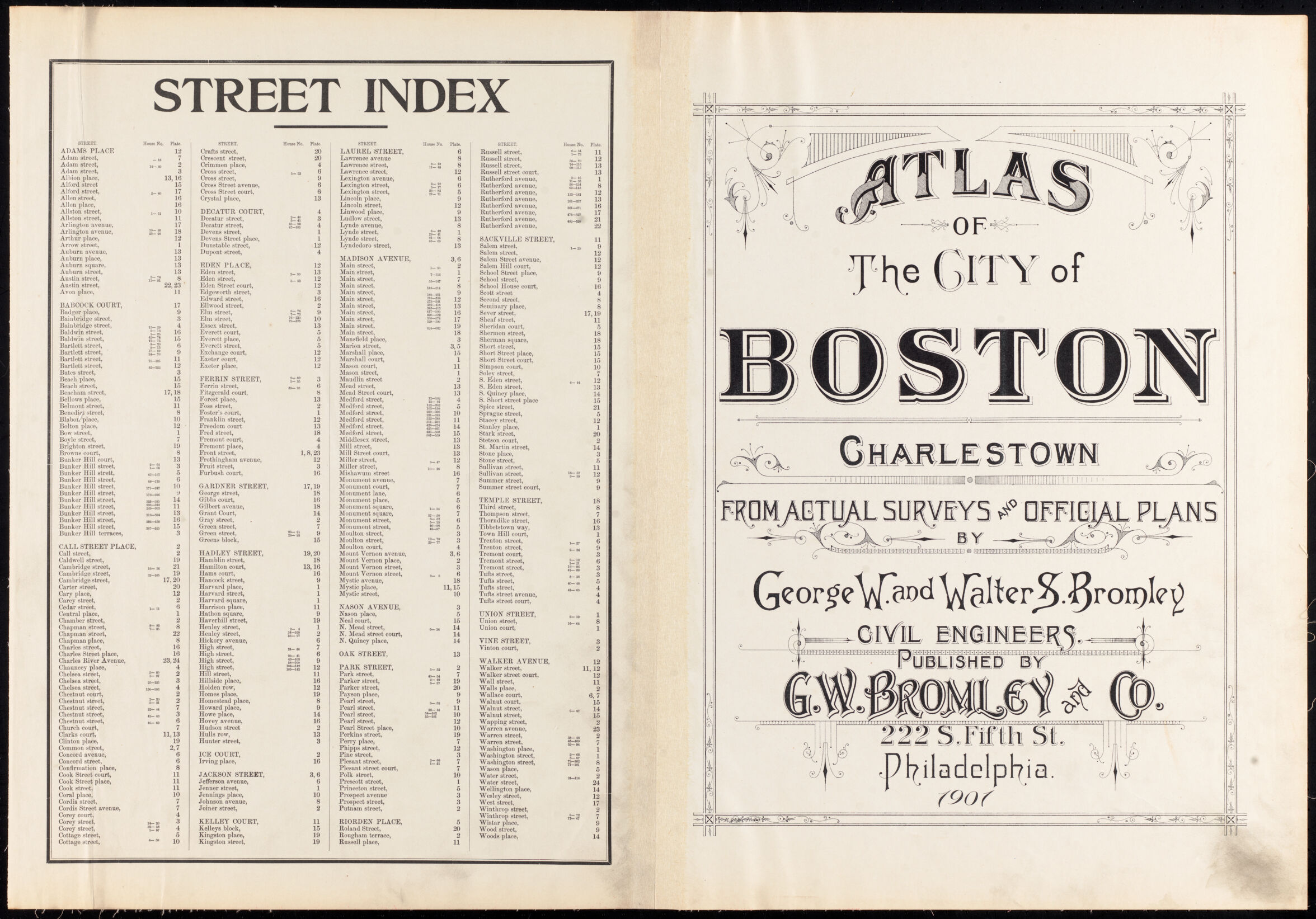 Atlas of the city of Boston : Charlestown