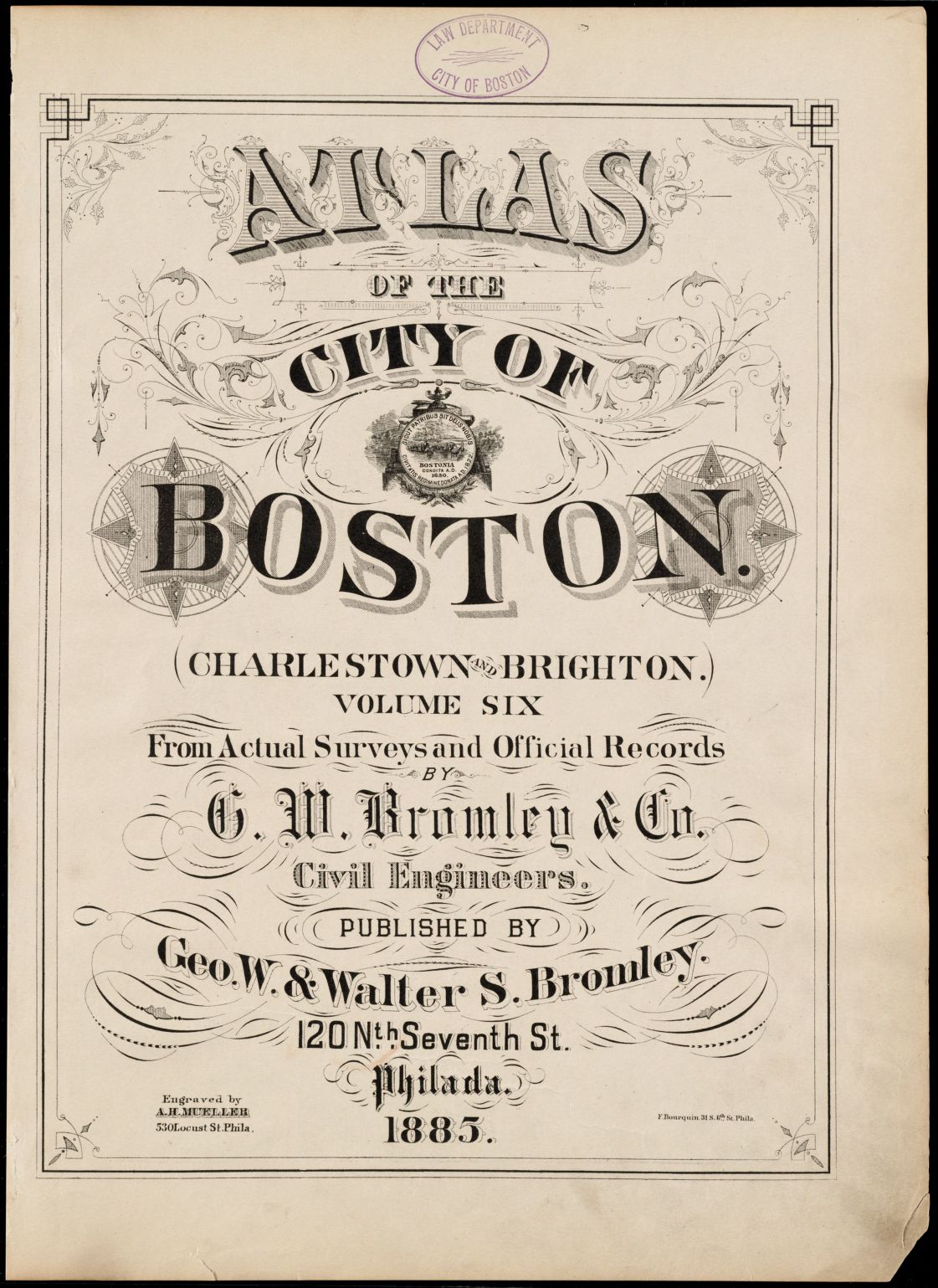 Atlas of the city of Boston : Charlestown and Brighton, volume six