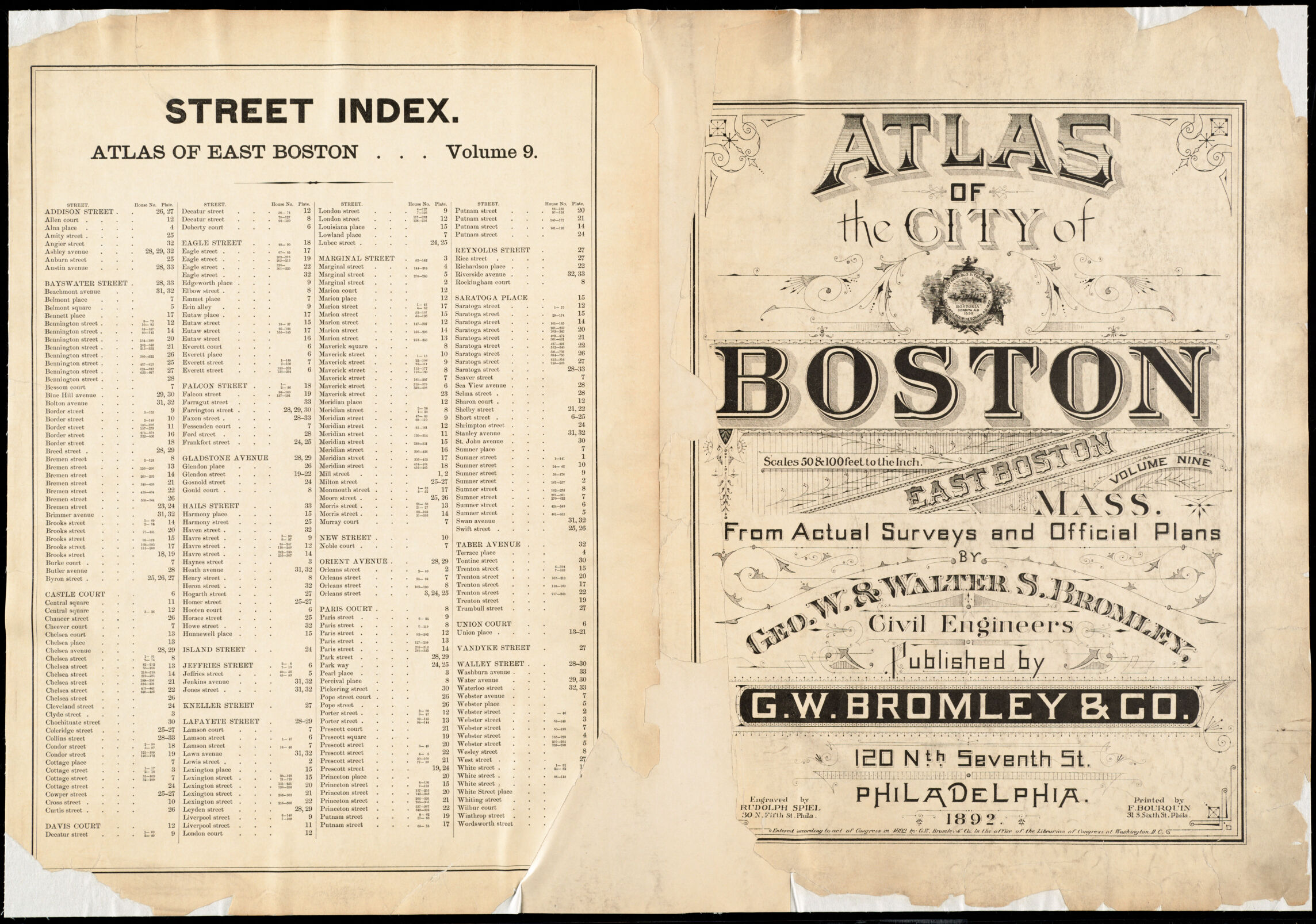 Atlas of the city of Boston : East Boston, Mass. : volume nine