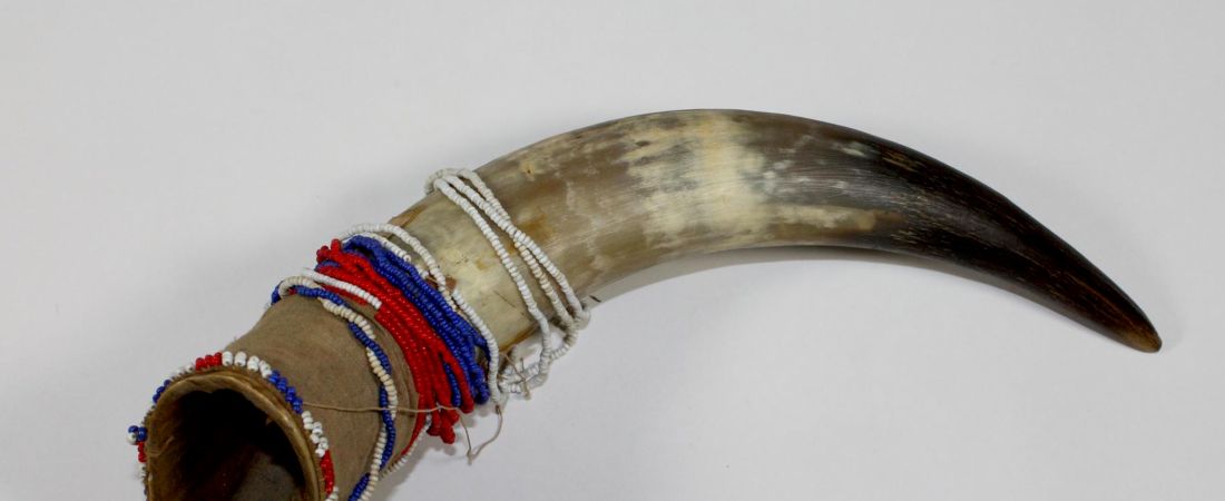 Decorated Cow's Horn from South Africa