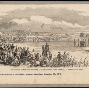 Encampment of the First Regiment of Massachusetts Light Infantry at Newtonville, Mass., 1852