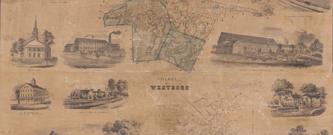 Map of the town of Westboro, Worcester Co., Mass. From an actual survey by G.M. Hopkins, C.E.