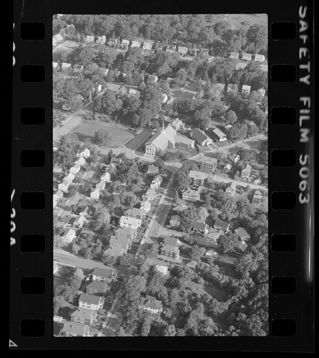 Boston suburbs shown in a 1976 aerial photo