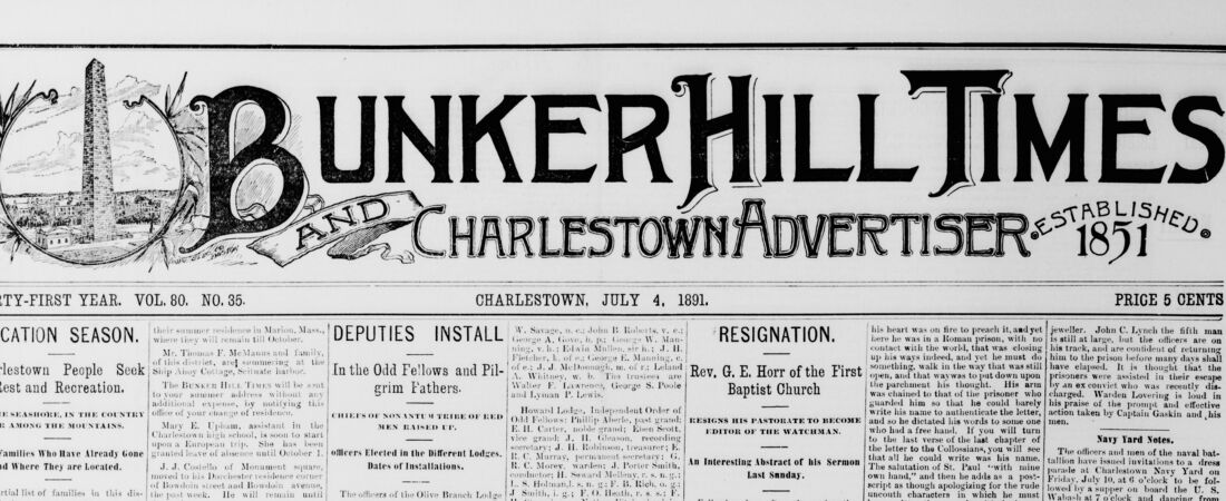 The Bunker Hill Times Charlestown Advertiser, July 04, 1891