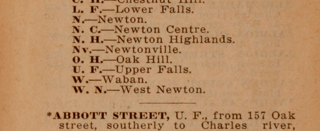 Street Directory of the City of Newton also Location of Fire Alarm Signal Stations Including Map of Newton, 1918 - "Are You Headed Right?" -