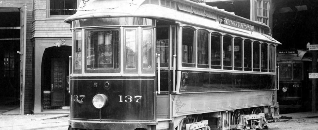 Railway car (#137) at Boston and Middlesex Street Railway.