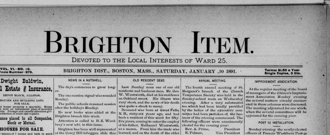 The Brighton Item, January 10, 1891
