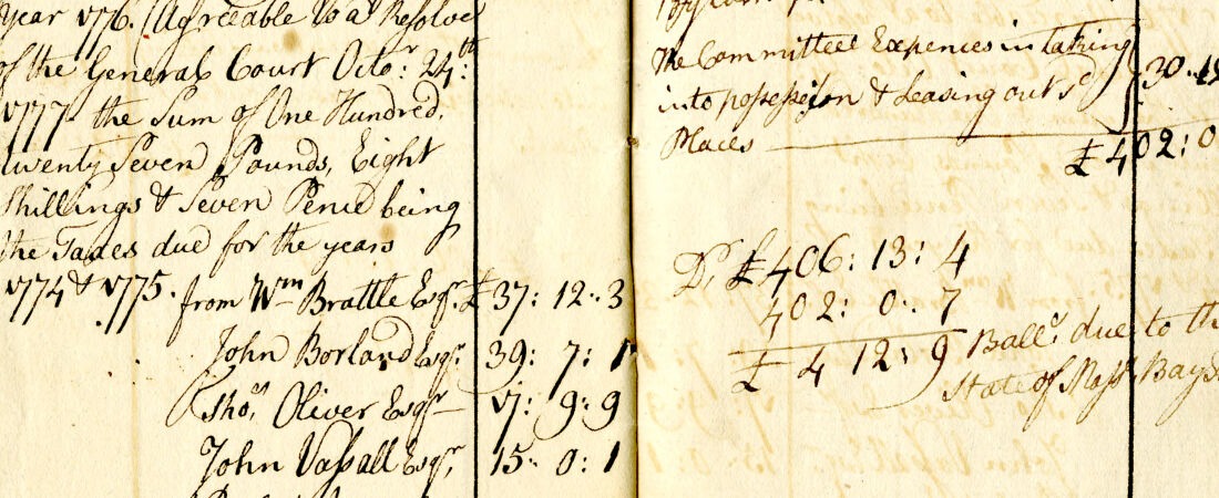Committee of Correspondence Account Book, 1776