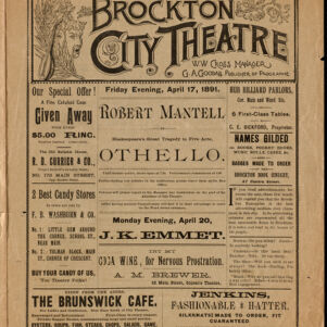 Brockton's Golden Age of Theater: Brockton City Theatre Packets 1884-1922