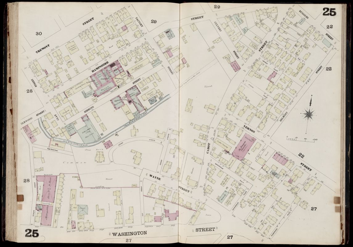 Image of Detail of Insurance map of Charlestown, portions of Roxbury (now annexed to Boston) and Cambridge, plate 25