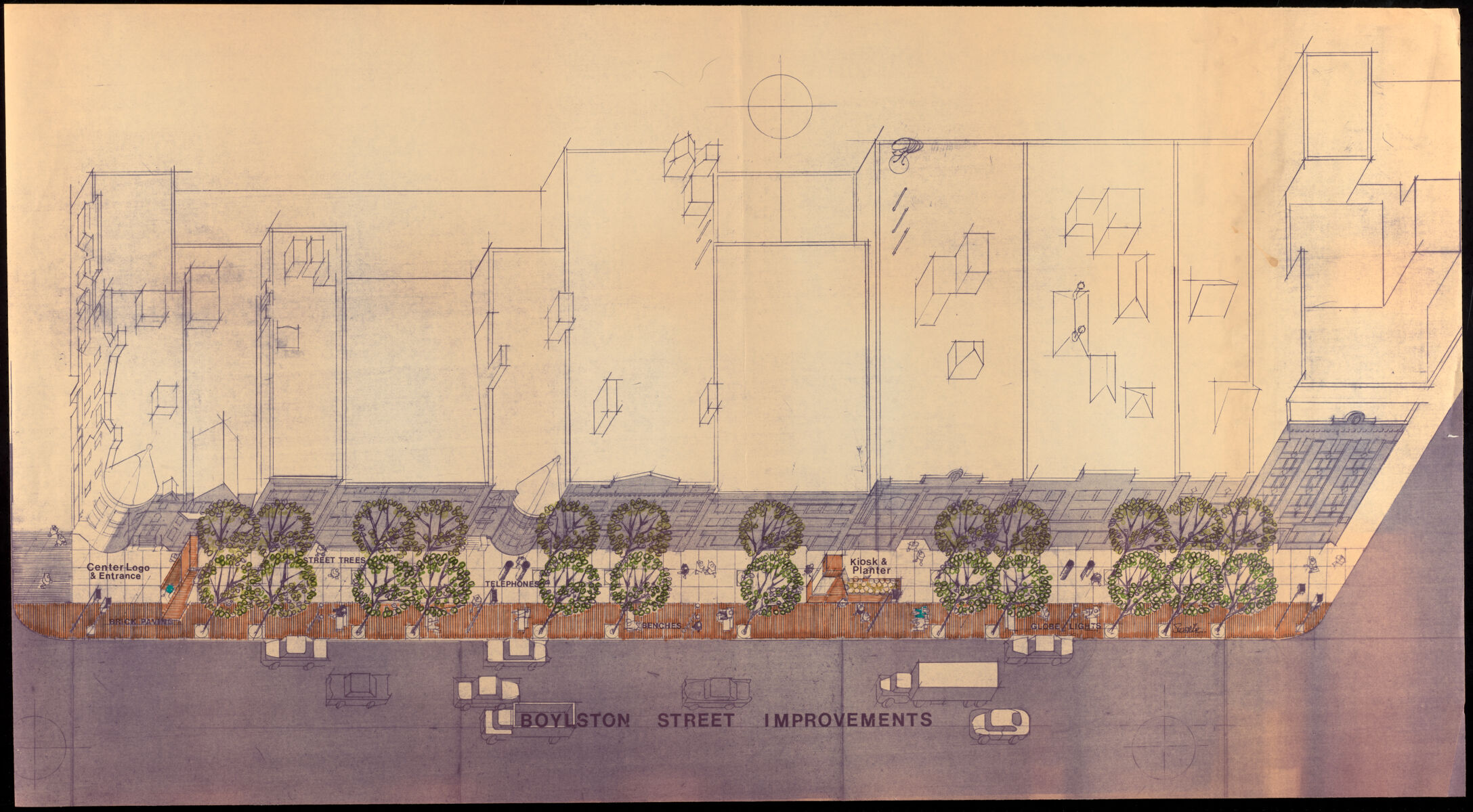 A ca. 1970s plan of Boylston Street