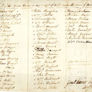 Company of Artillery Register, 1779