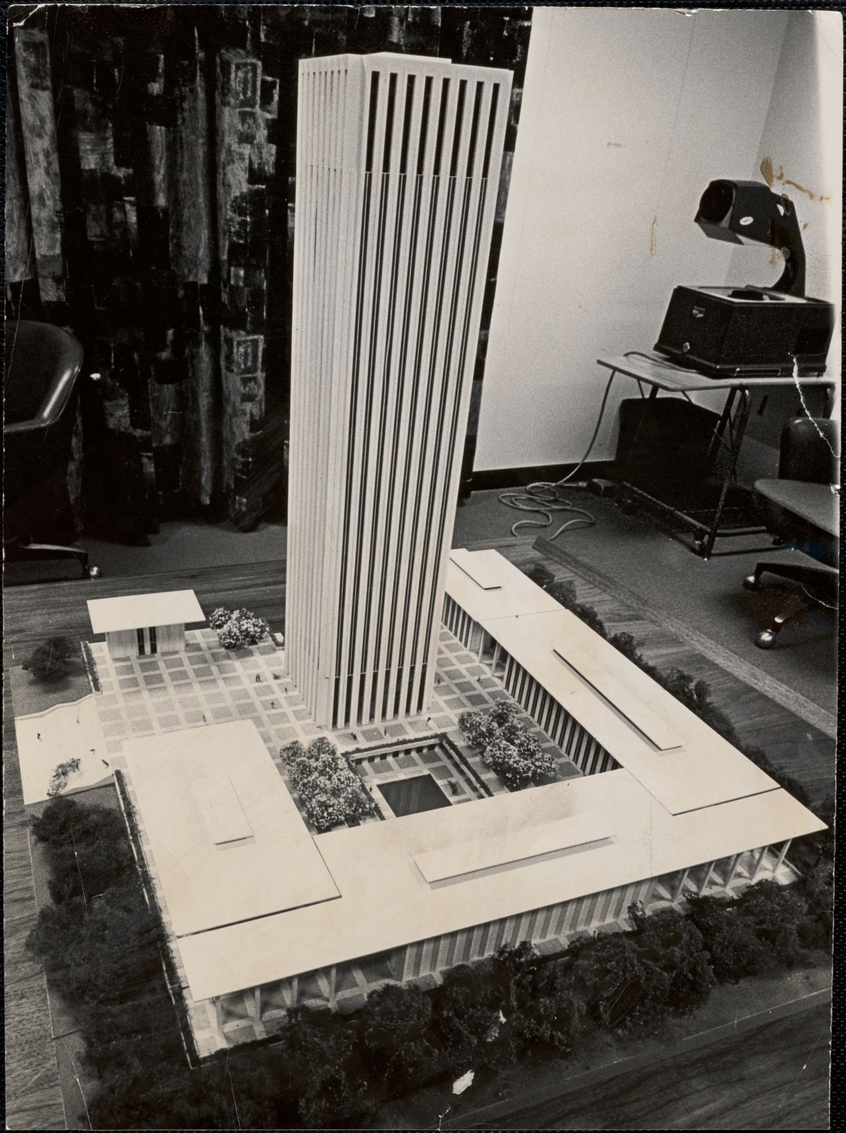 [A model of the NASA complex that is to be build in the Kendall Sq. section of Cambridge](https://www.digitalcommonwealth.org/search/commonwealth:wd377626k), 1966