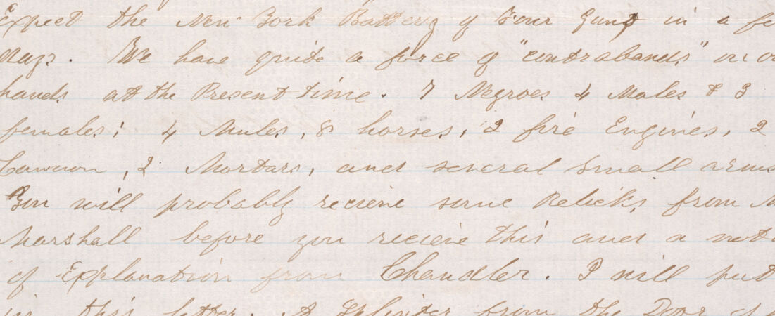 Letter from Capt. William P. Blackmer, Harper’s Ferry, 10/4/1861